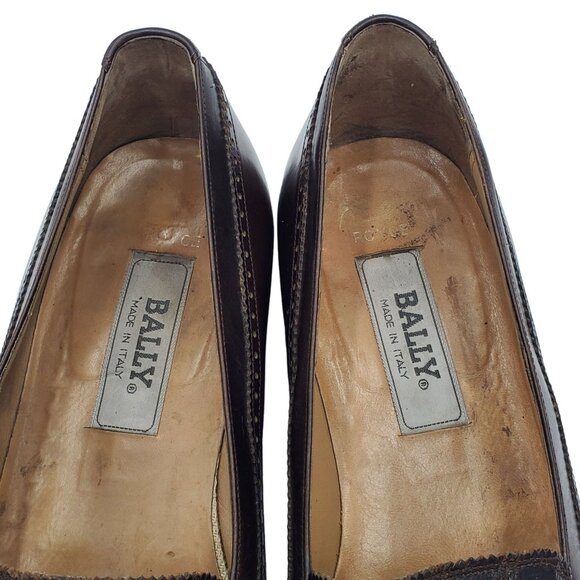 Italy Bally Royce Men size 7.5 Brown Crocodile Leather Tassel Loafer Dress shoes main image 11